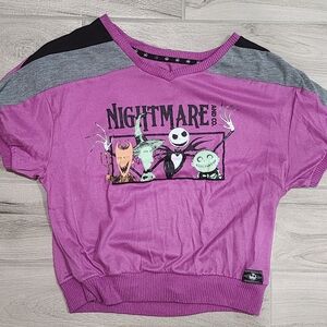 Nightmare Before Christmas Purple Crop Top